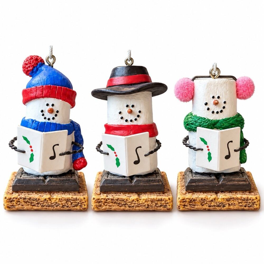 Vtg Midwest Cannon Falls Original Smores Caroling Family Ornaments Set of 3
